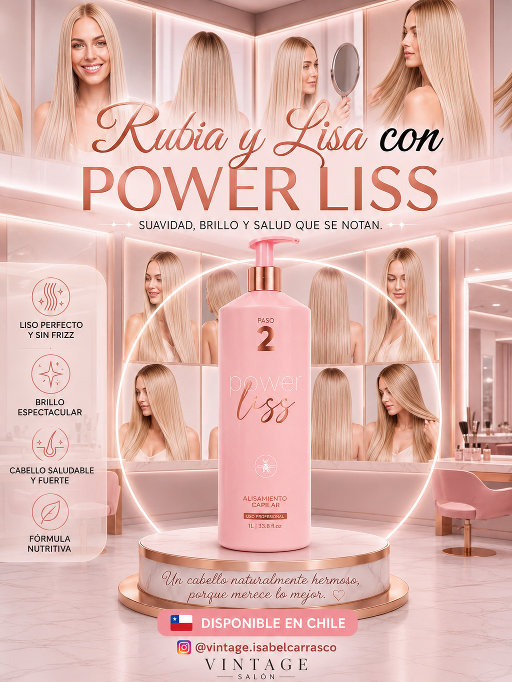 Kit Alisado Power Liss NB - Alisado Progresivo para Cabello Rubio y Decolorado