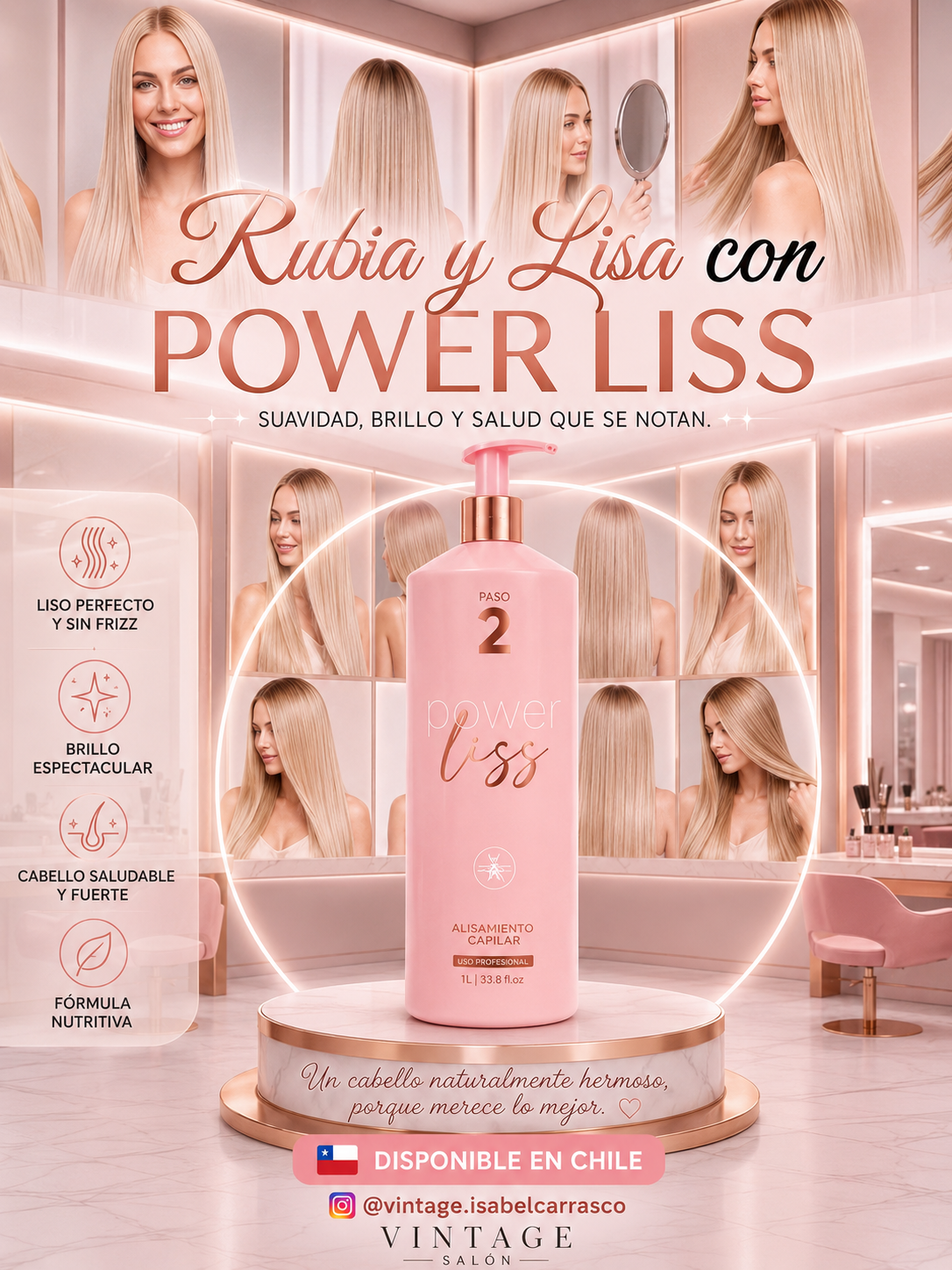 Kit Alisado Power Liss NB - Alisado Progresivo para Cabello Rubio y Decolorado