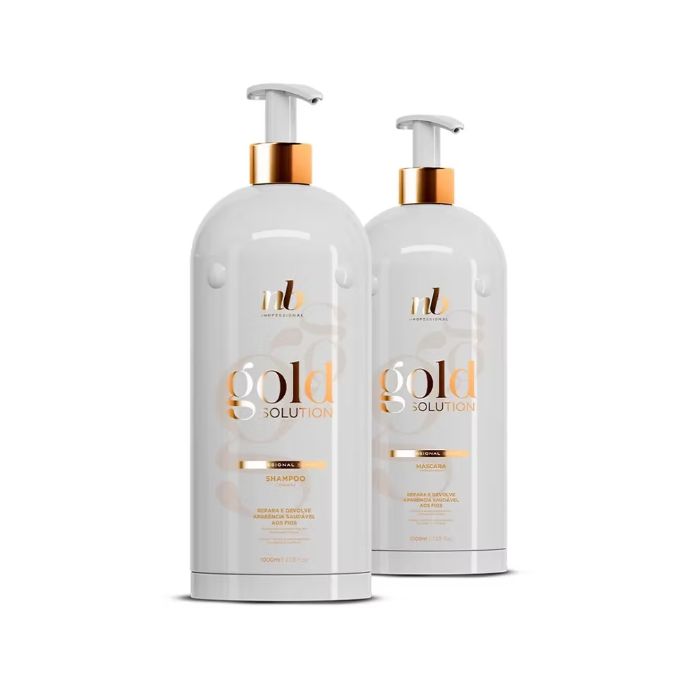 KIT GOLD SOLUTION NB 1L + MASCARA GOLD SOLUTION NB PROFESSIONAL 1L